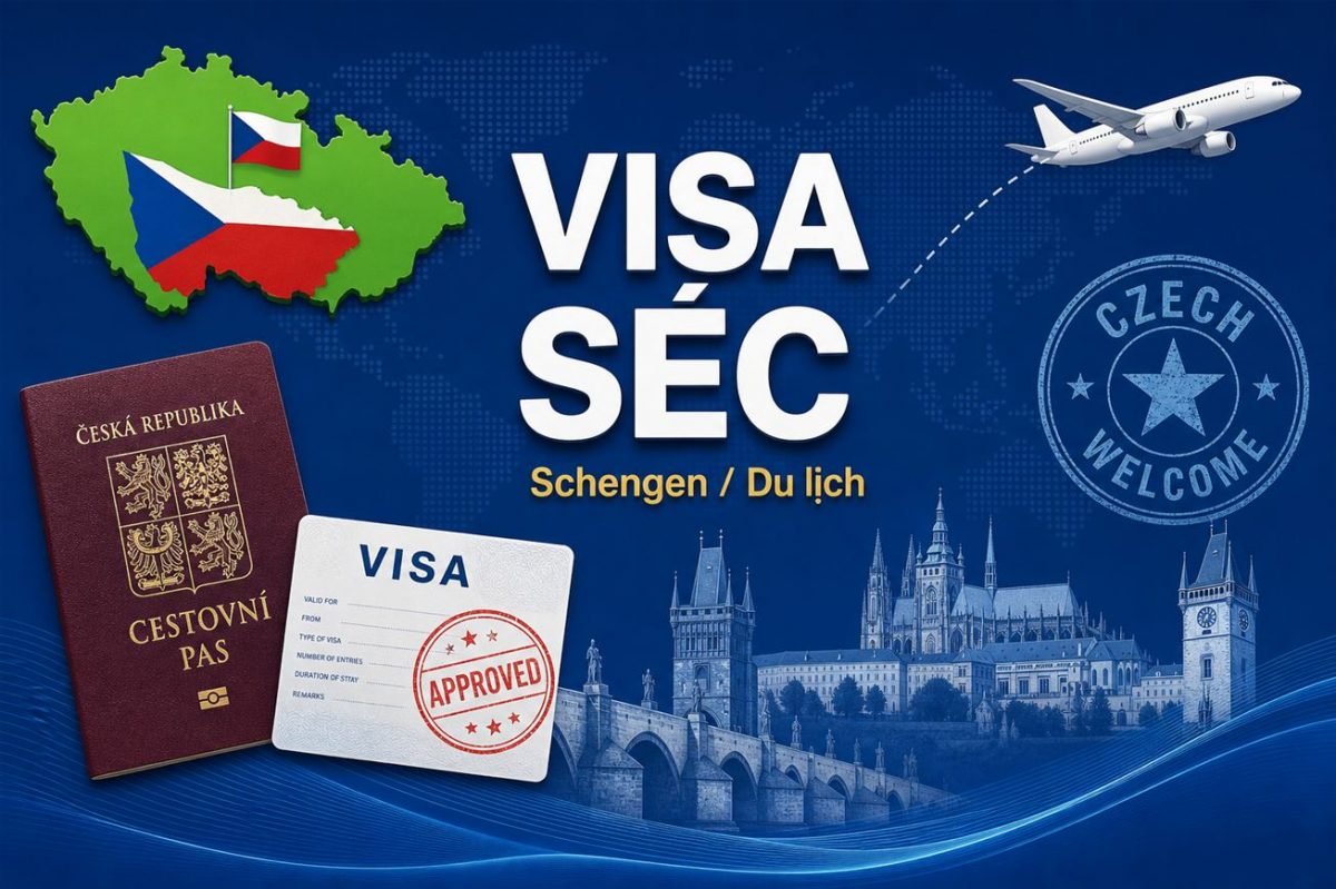 Công dân Việt Nam, người nước ngoài và Việt kiều (theo quốc tịch hộ chiếu) muốn sang Cộng hòa Séc (Czechia) làm việc, du học hoặc điều trị y tế trên 90 ngày. Cập nhật 2025–2026.