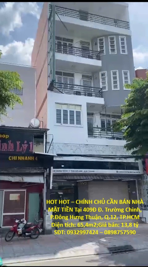 HOT HOT – CHÍNH CHỦ CẦN BÁN NHÀ MẶT TIỀN Tại 409Đ Đ. Trường Chinh, P.Đông Hưng