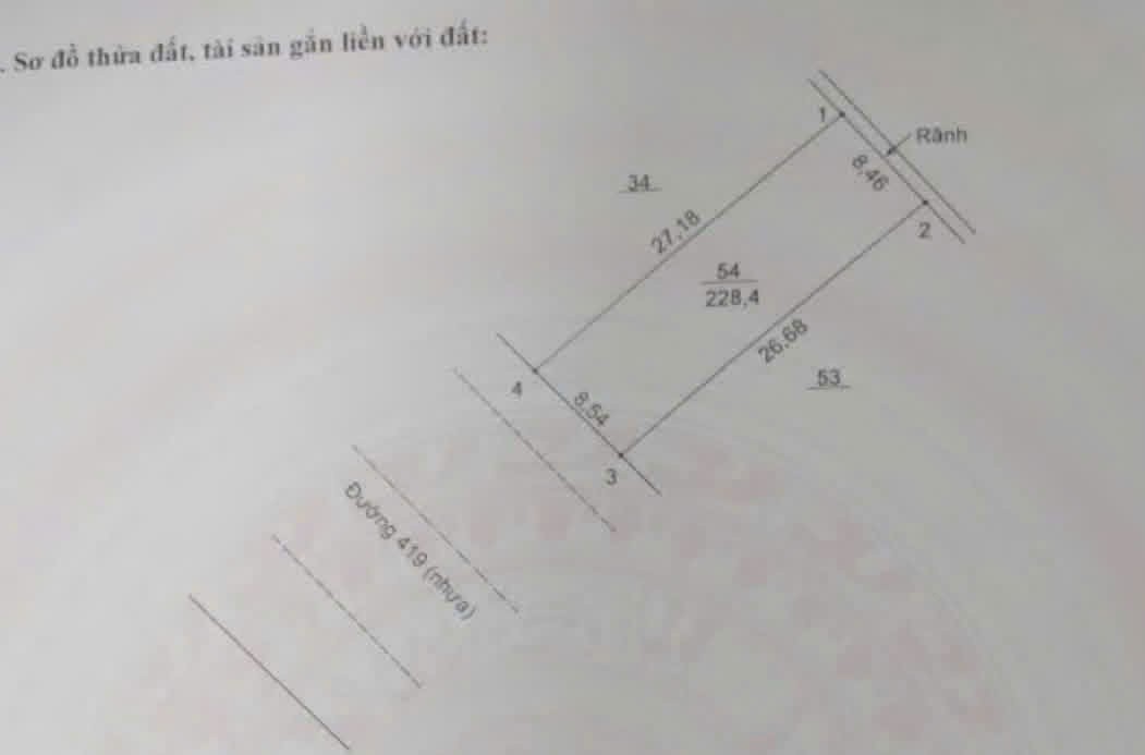 CHÍNH CHỦ  Cần Bán Nhà Đất Mặt Tiền Trung Tâm Xã Mỹ Đức gần 230m2 Mặt Đường 419