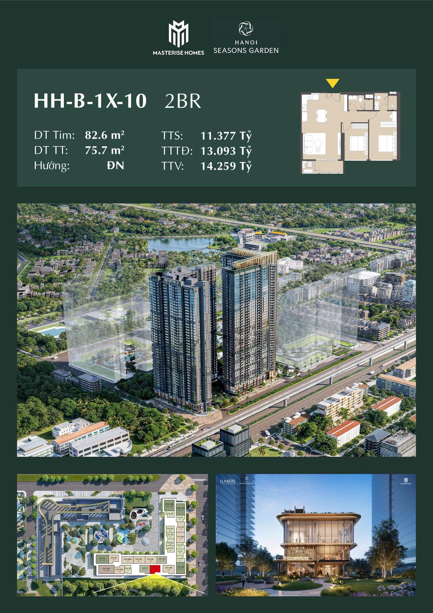 MỞ BÁN CĂN HỘ 2 PHÒNG NGỦ TẠI LUMIÈRE HANOI SEASONS GARDEN: NGUỒN ĐẦU TƯ SINH