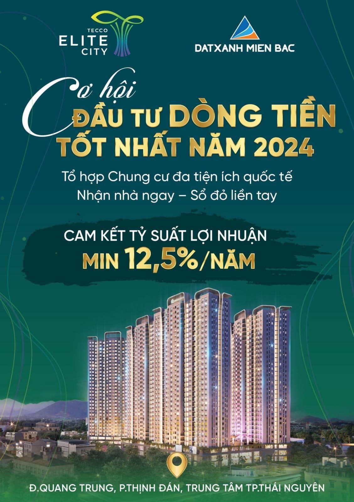 Bán căn hộ Tecco Elite chỉ từ 800tr, sinh lời dòng tiền từ cho thuê lợi nhuận