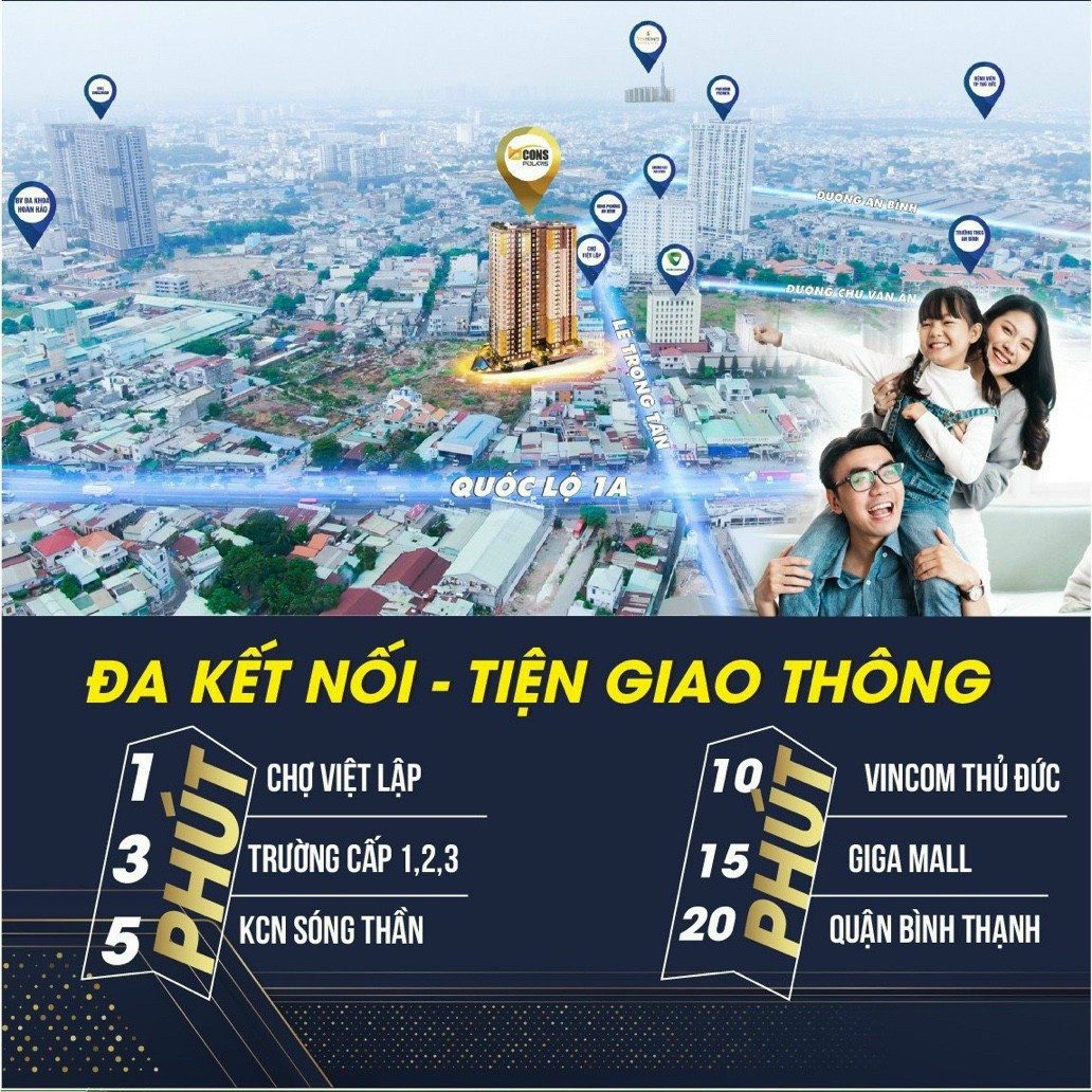 Mở bán căn hộ Bcons Polaris, cách đường Phạm Văn Đồng 100m Khởi công quý 4/2023