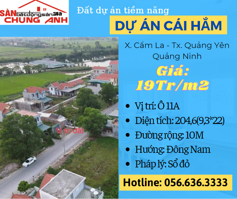 DỰ ÁN CÁI HẮM - XÃ CẨM LA - THỊ XÃ QUẢNG YÊN - TỈNH QUẢNG NINH.