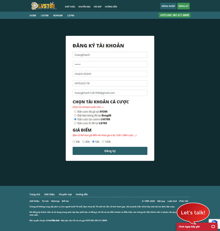 Lva788 đăng ký và đăng nhập như thế nào