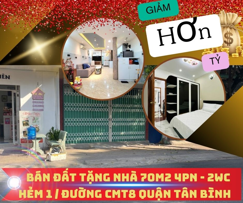 Chủ kẹt bán nhà 70m2 có 4Pn gần khu Bàu Cát,hẻm xe hơi chỉ 6tỷ xíu