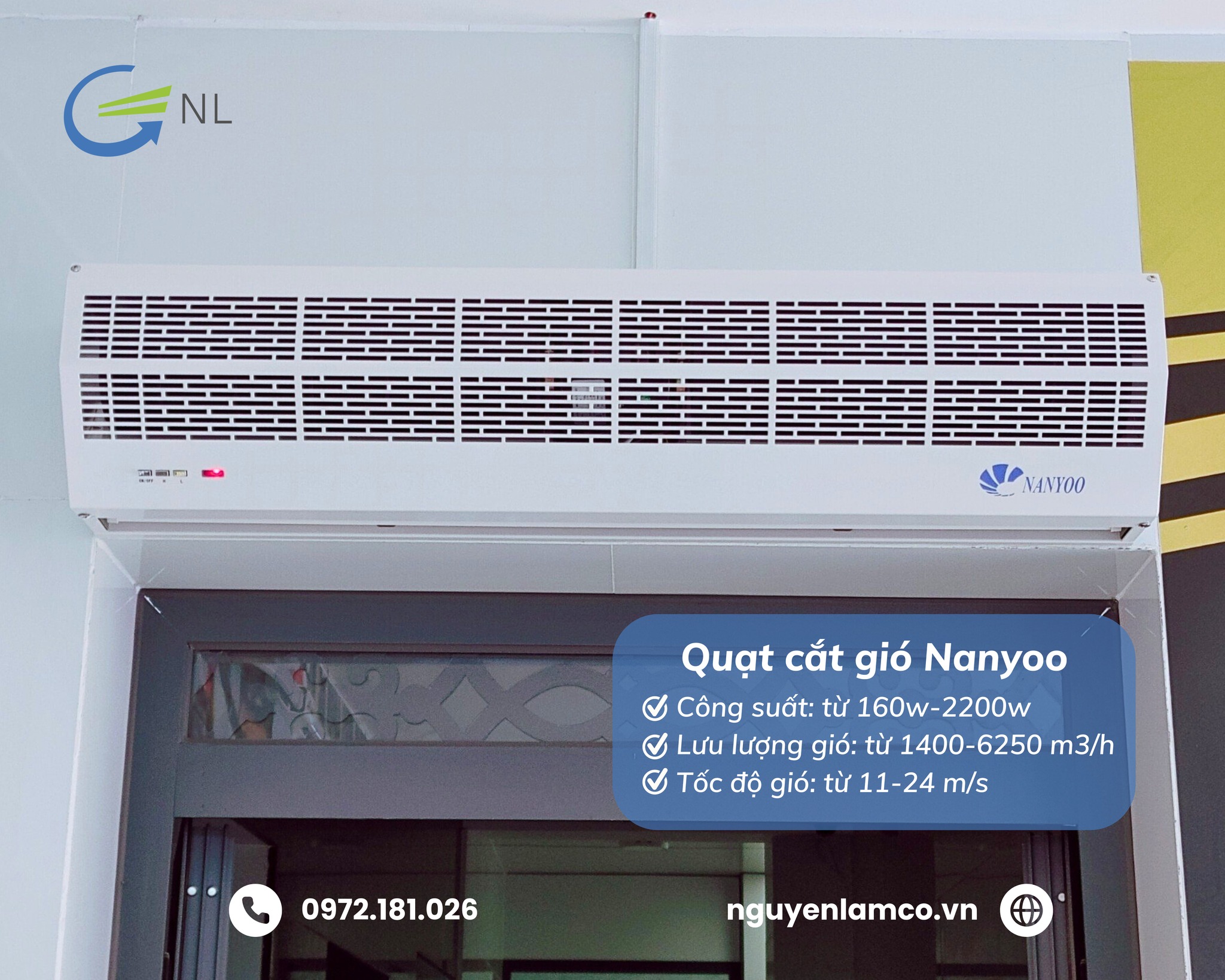 QUẠT CẮT GIÓ NANYOO ĐƯỢC LẮP CHO TRUNG TÂM THƯƠNG MẠI