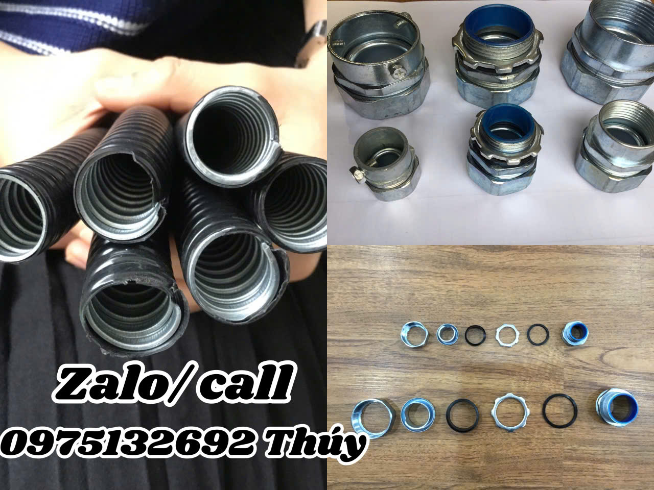 Ống ruột gà lõi thép bọc nhựa PVC/Đầu nối ống ruột gà