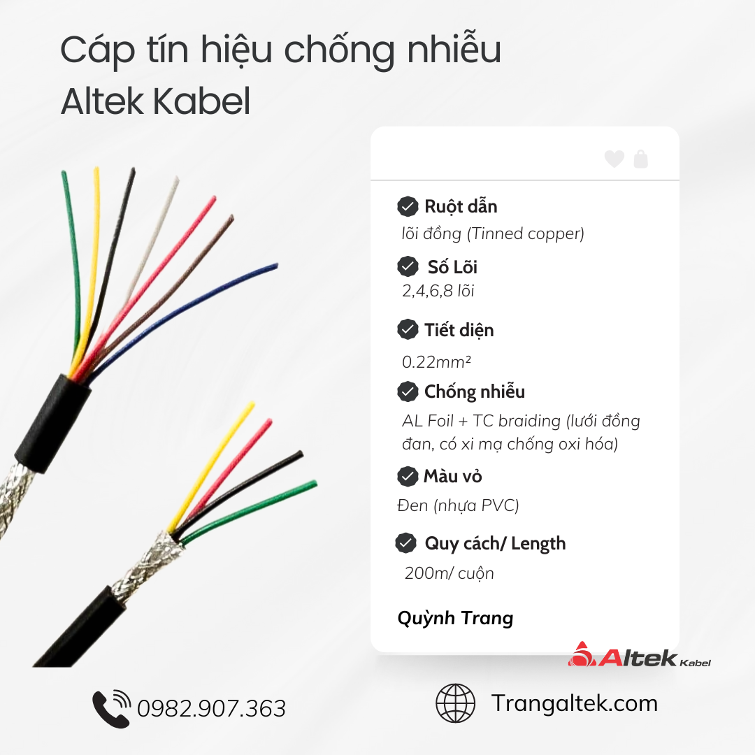 Cáp tín hiệu chống nhiễu HF