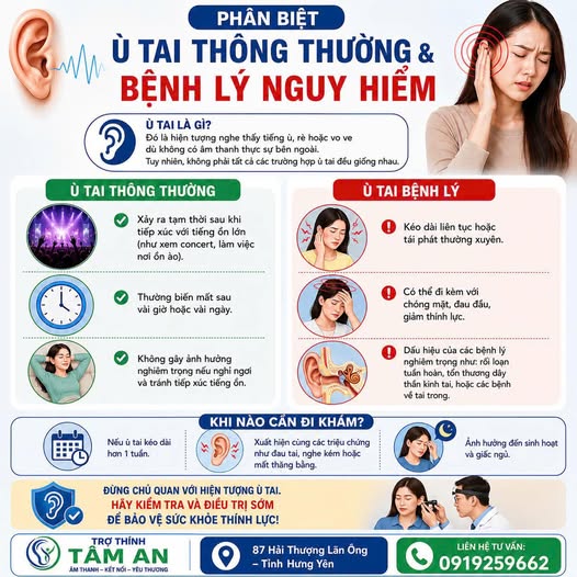 Phân biệt ù tai thông thường và bệnh lý nguy hiểm