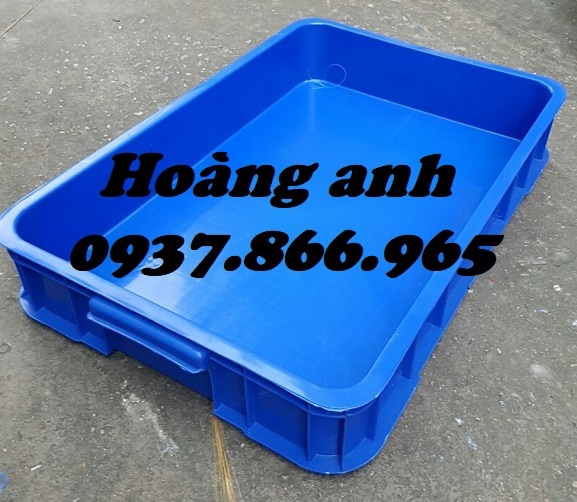 Thùng nhựa nguyên sinh có nắp, thùng nhựa đặc, sóng nhựa bít cao 10cm