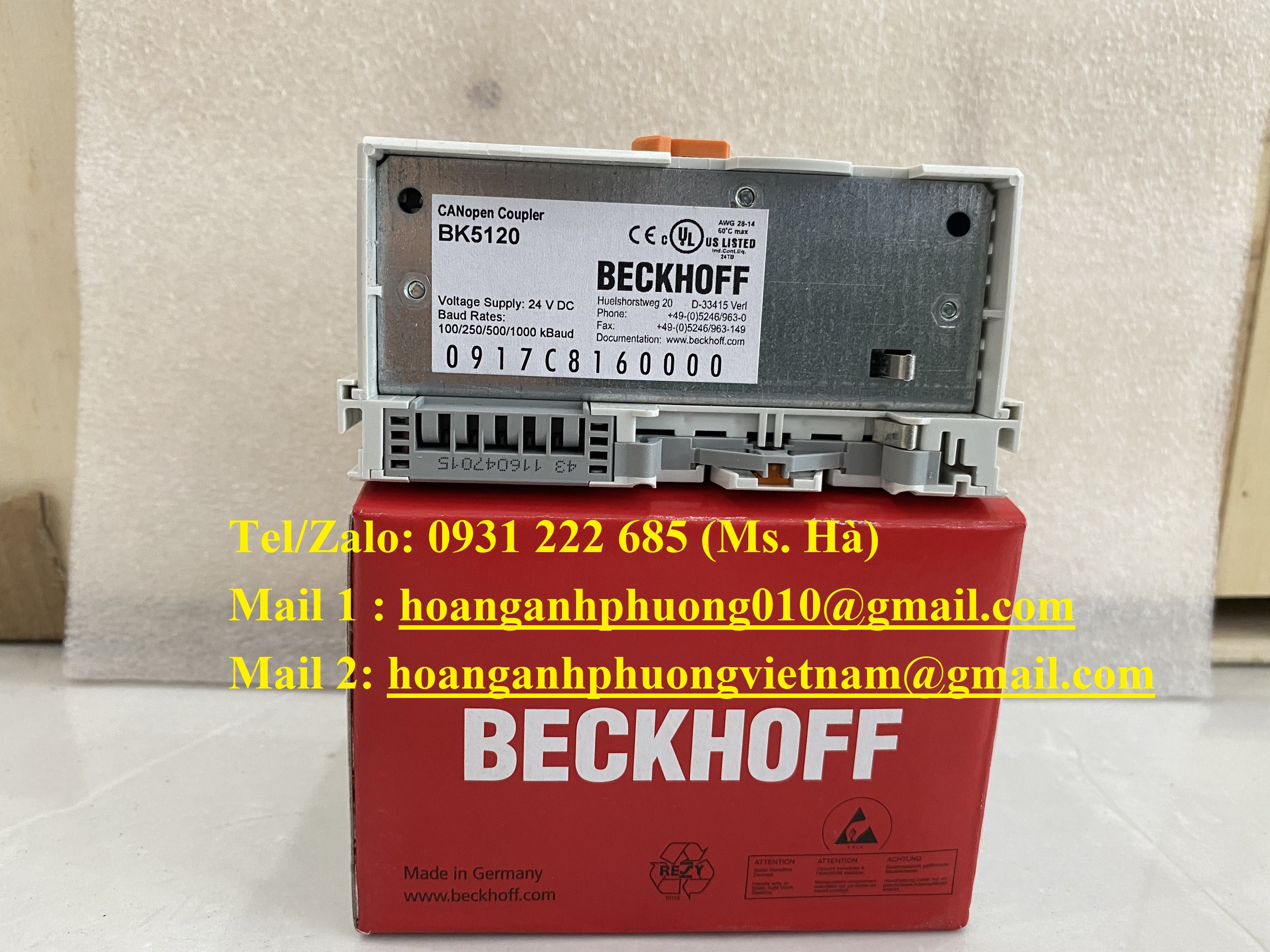 Mô đun kết nối BK5120 hãng beckhoff - bán tại Hoàng Anh Phương