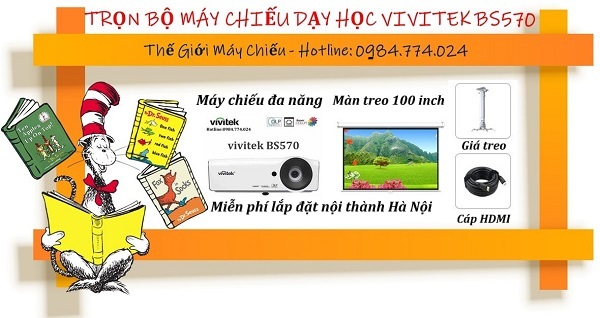 Máy chiếu trường học tặng đầy đủ phụ kiện