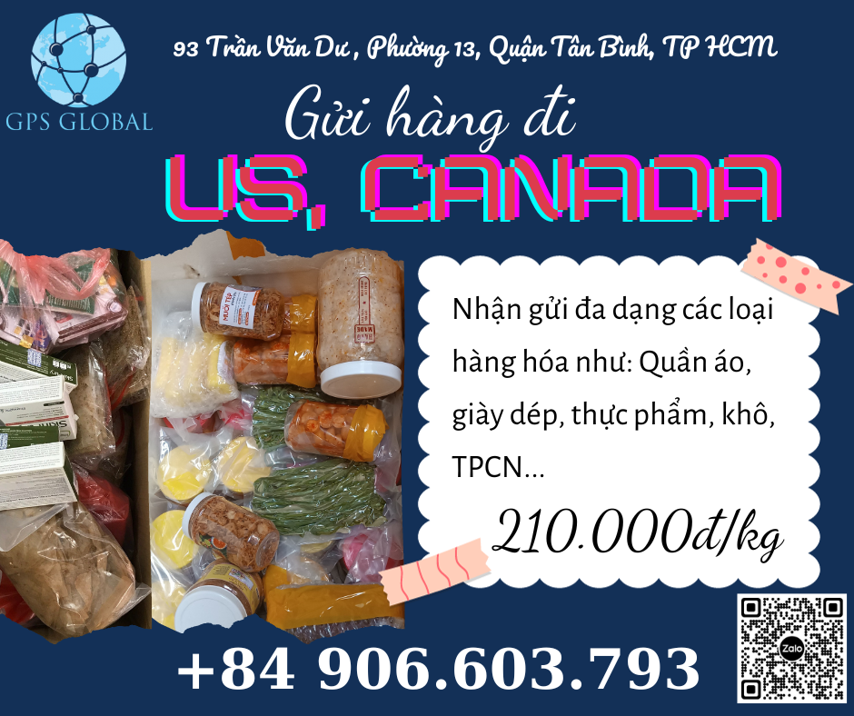 Chuyển phát nhanh Mỹ, Canada, chỉ với 210k/kg