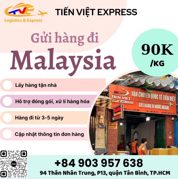 Gửi hàng đi Malaysia - Tiến Việt Express