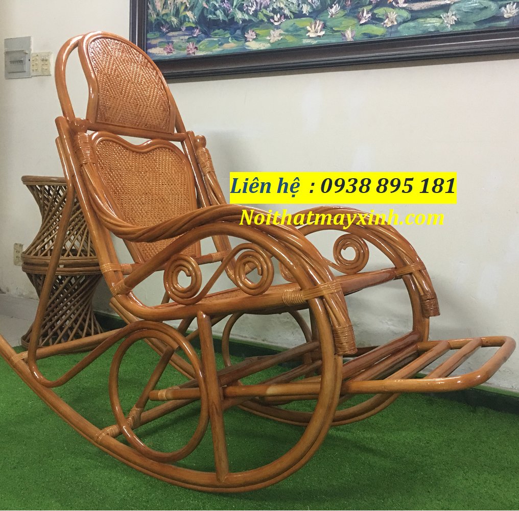 Ghế bập bênh mây tre cho người lớn