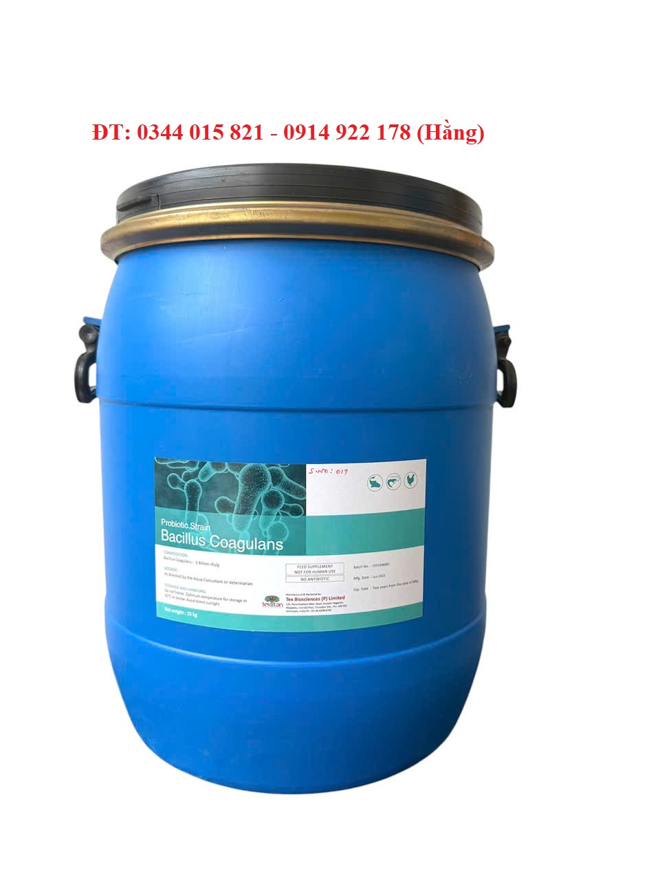 Men vi sinh Bacillus Coagulans, bổ sung lợi khuẩn vào thức ăn cho tôm cá