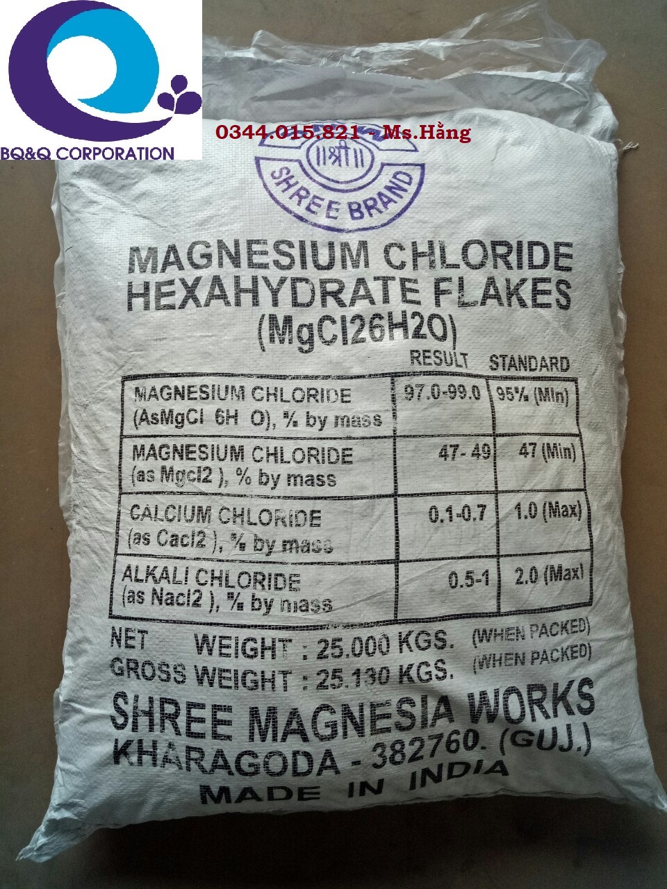Khoáng nguyên liệu MgCl2, bổ sung Magie trong ao nuôi thủy sản, thức ăn chăn nuô