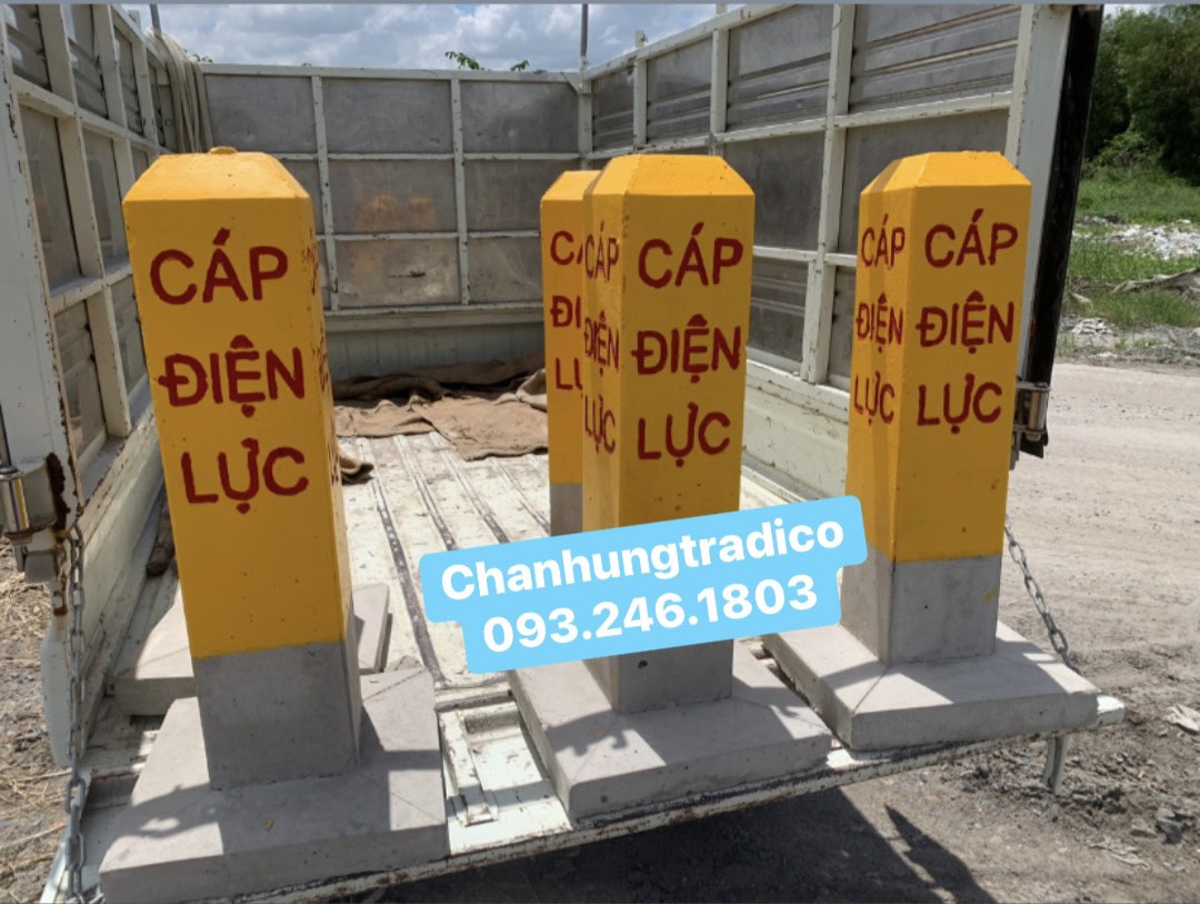 Cột Bê Tông Cảnh Báo Cáp Ngầm Điện Lực