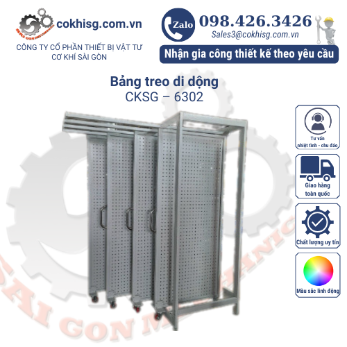 Bảng treo dụng cụ di động_cksg-6302| TBVT Cơ Khí Sài Gòn