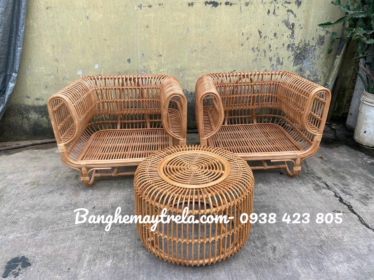 Bộ bàn ghế sofa đơn mây