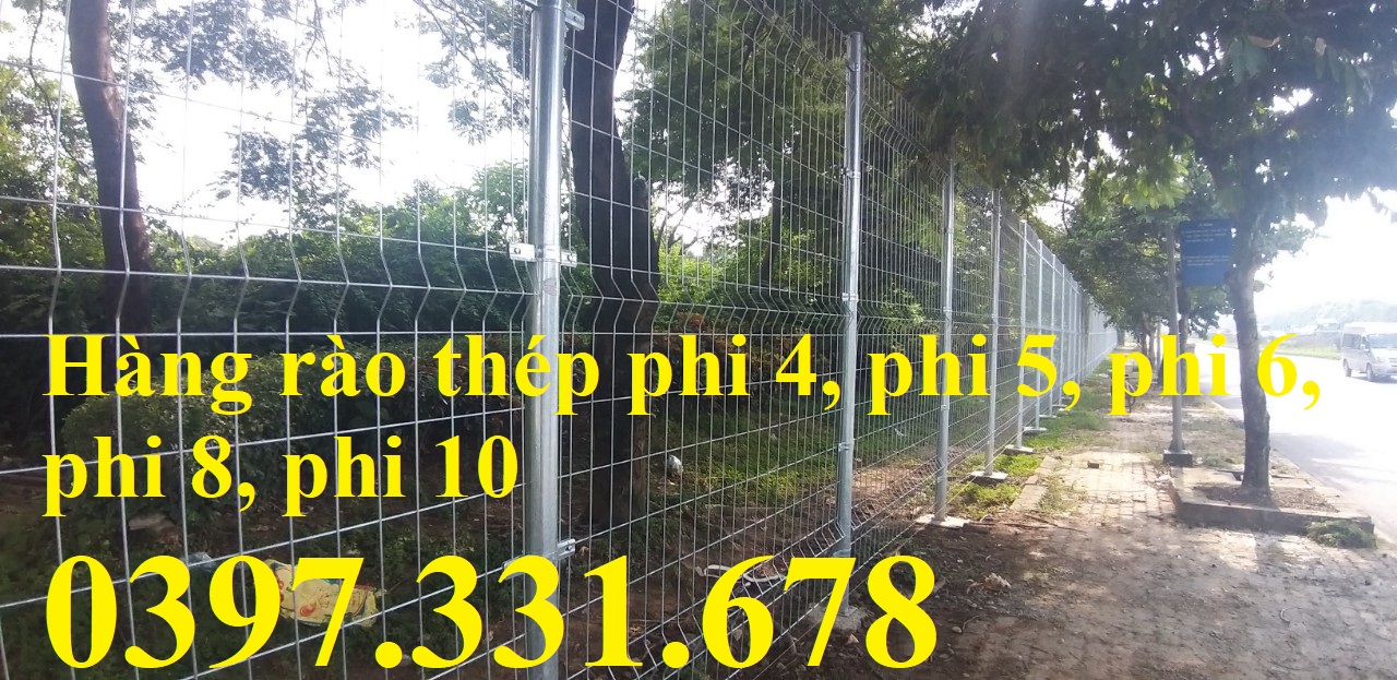 Hàng rào lưới thép phi 5 ô 100x200 mạ kẽm nhúng nóng