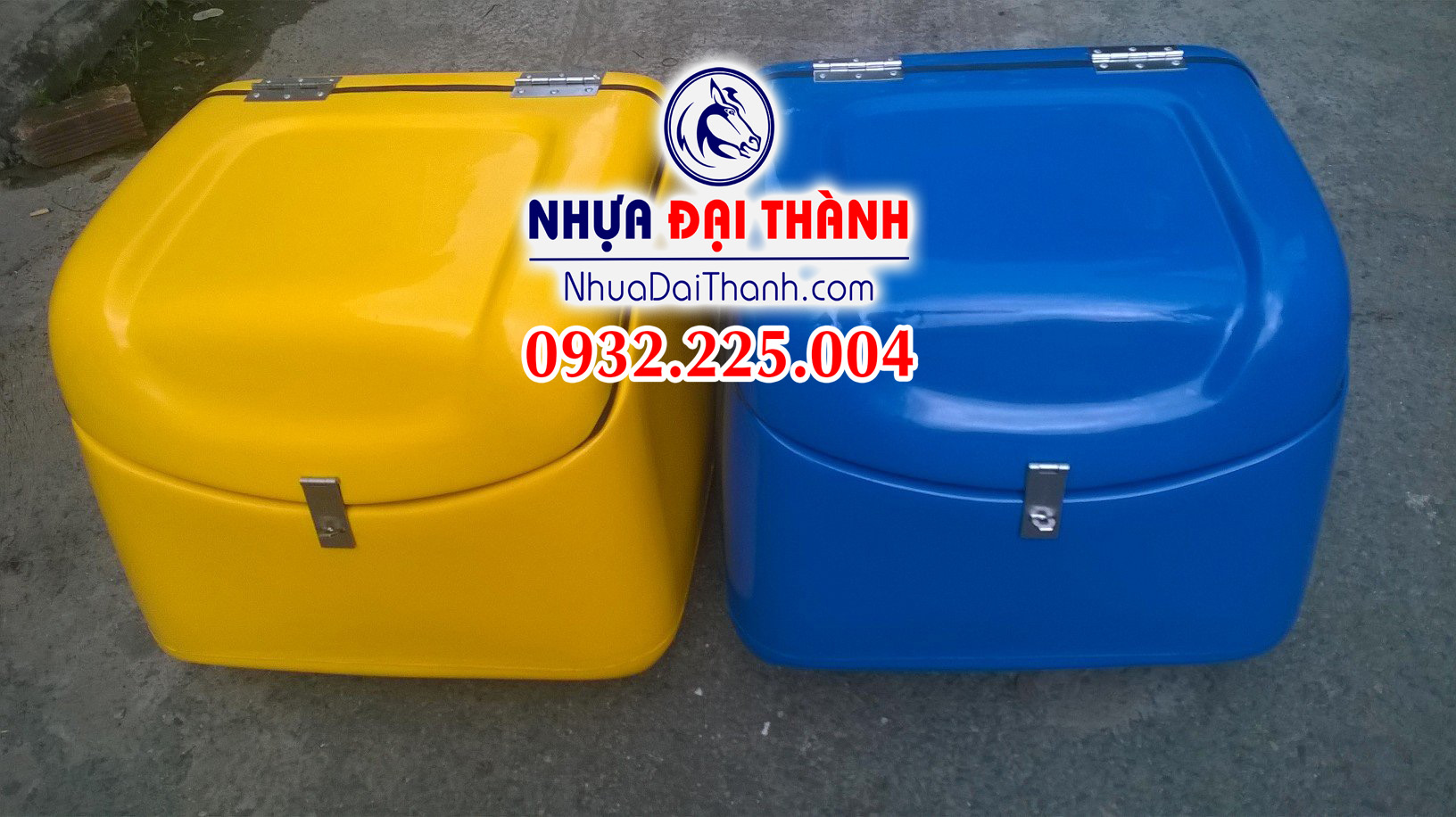 Thùng chở hàng đủ kích cỡ , nhựa composite màu sắc theo yêu cầu
