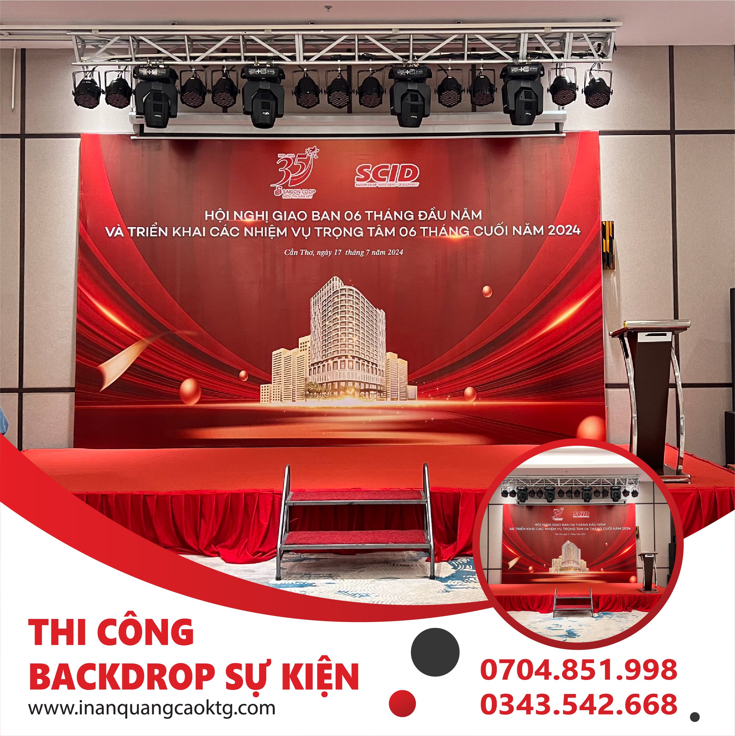 thi công backdrop hội nghị cần thơ