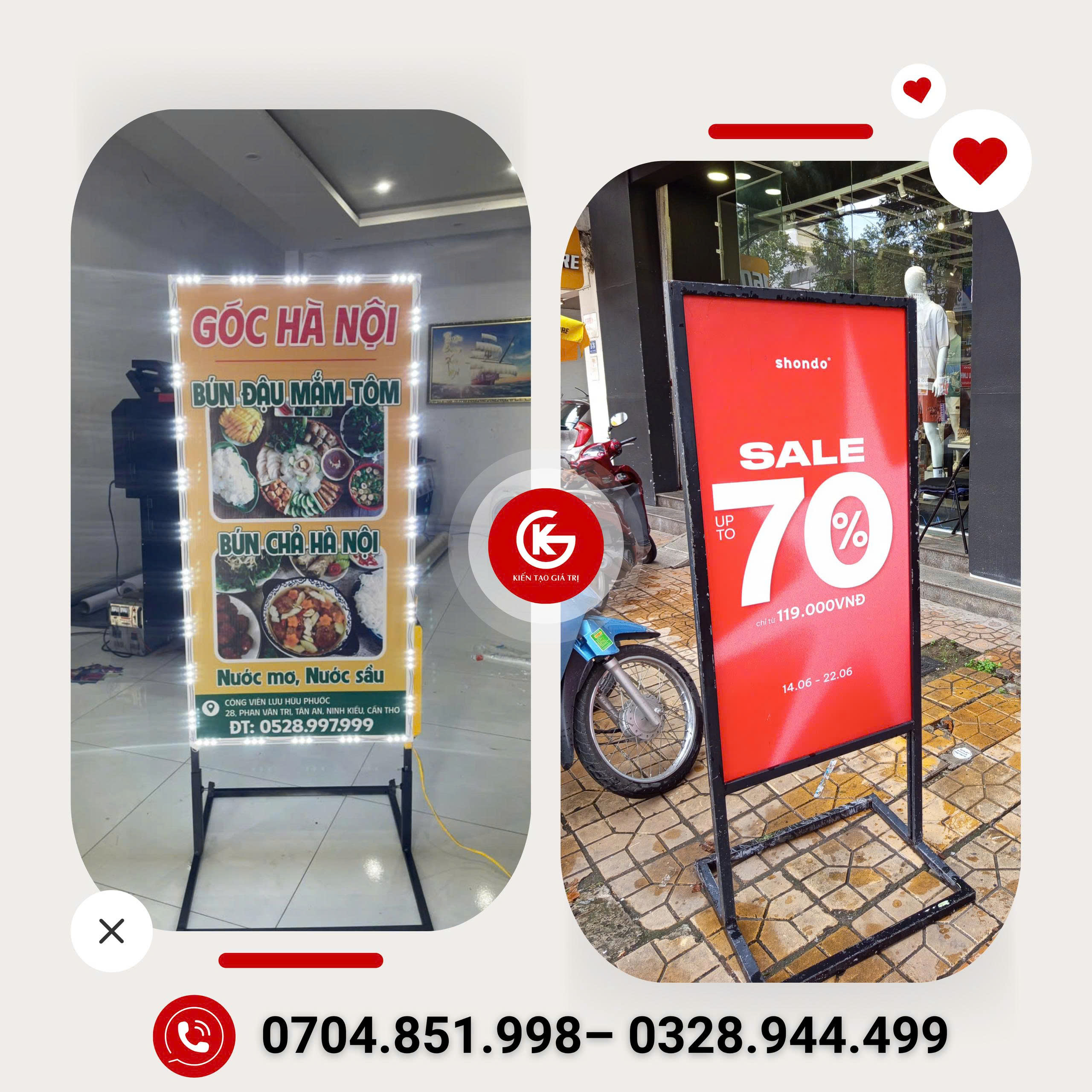IN STANDEE GIA CÔNG CÁC LOẠI CẦN THƠ