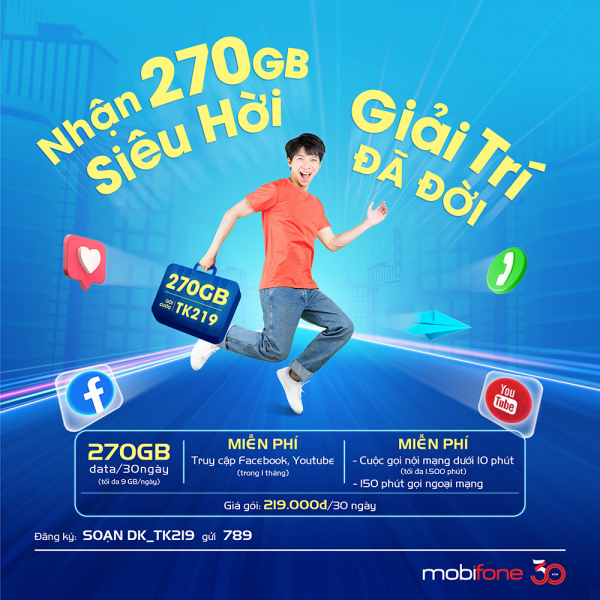 Gói TK219 MobiFone: Data siêu hời – Lướt mạng đã đời