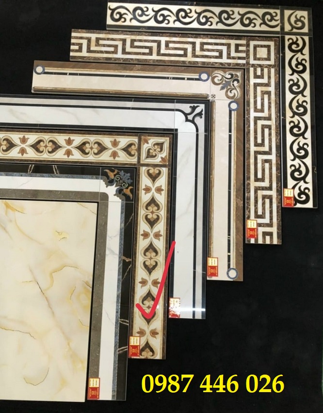 Gạch viền cao cấp khắc kim 15x80cm