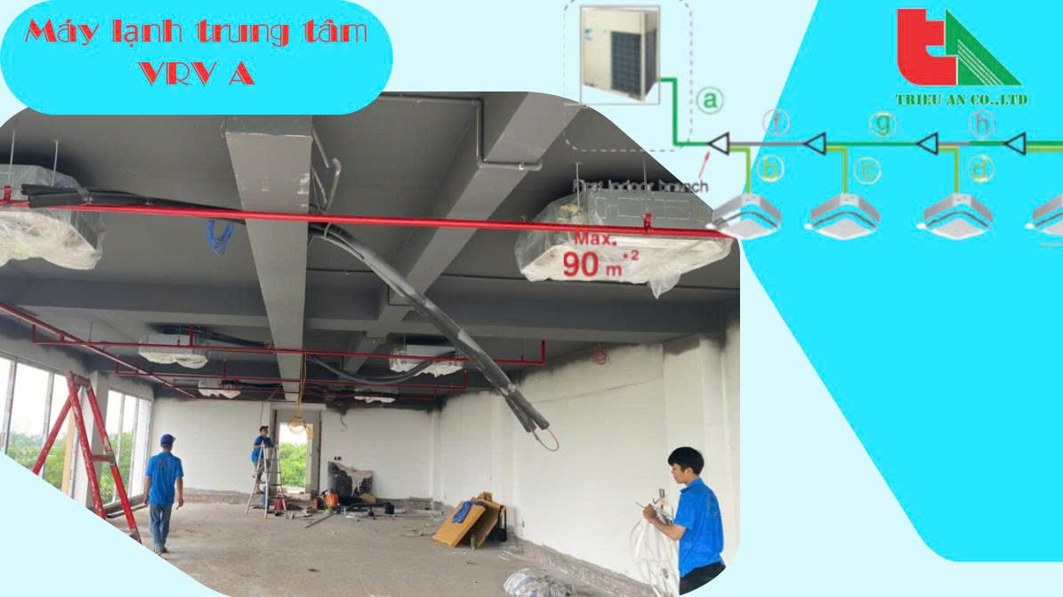 Lắp máy lạnh âm trần 3.5 HP cho văn phòng thương hiệu Panasonic S-2430PU3H/U-30P