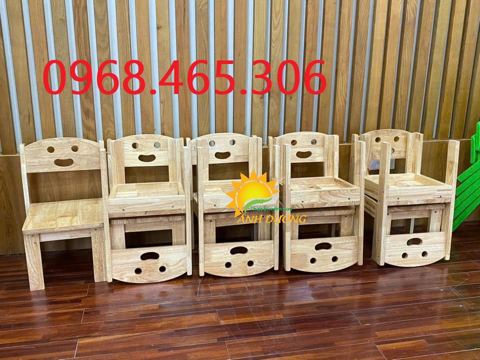 Bàn gỗ  gập chân mầm non, bàn mặt gỗ gập chân mầm non