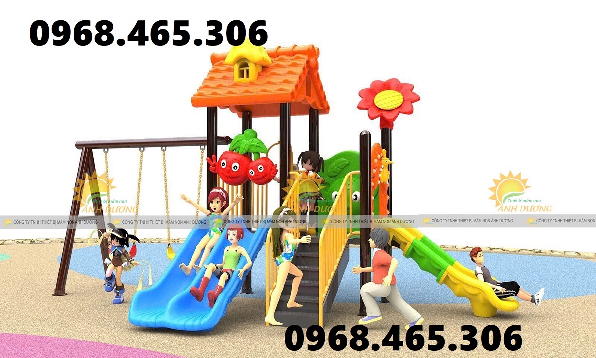 Cầu trượt trẻ em khu vui chơi ngoài trời