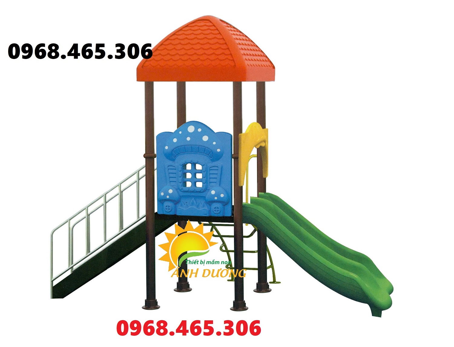Cầu trượt sắt trẻ em ngoài trời, cầu trượt mầm non chất lượng cao