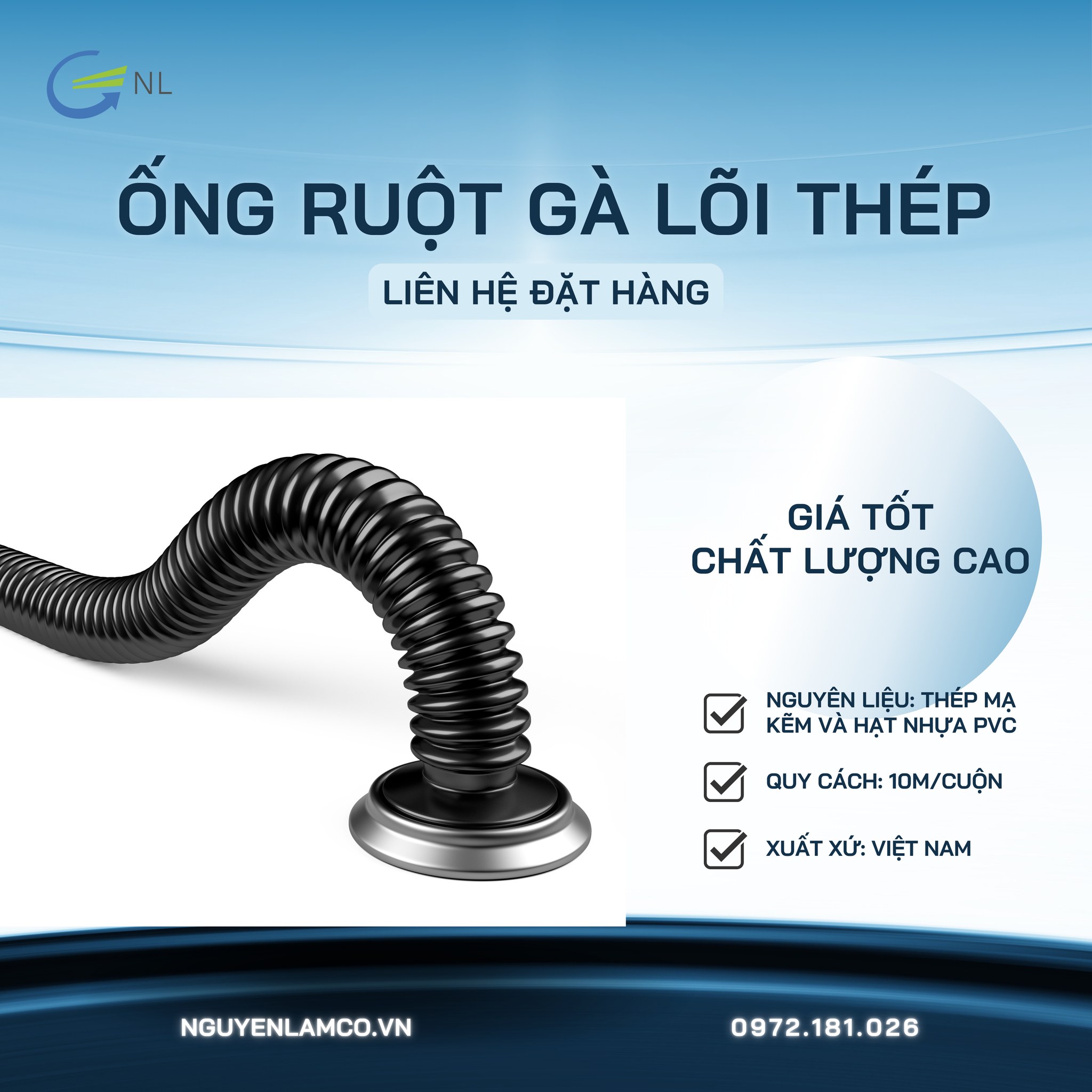 MUA ỐNG RUỘT GÀ LÕI THÉP UY TÍN ĐỦ KÍCH THƯỚC