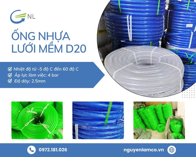 ỐNG NHỰA LƯỚI D20 BỀN DAI CHUYÊN DÙNG DẪN NƯỚC