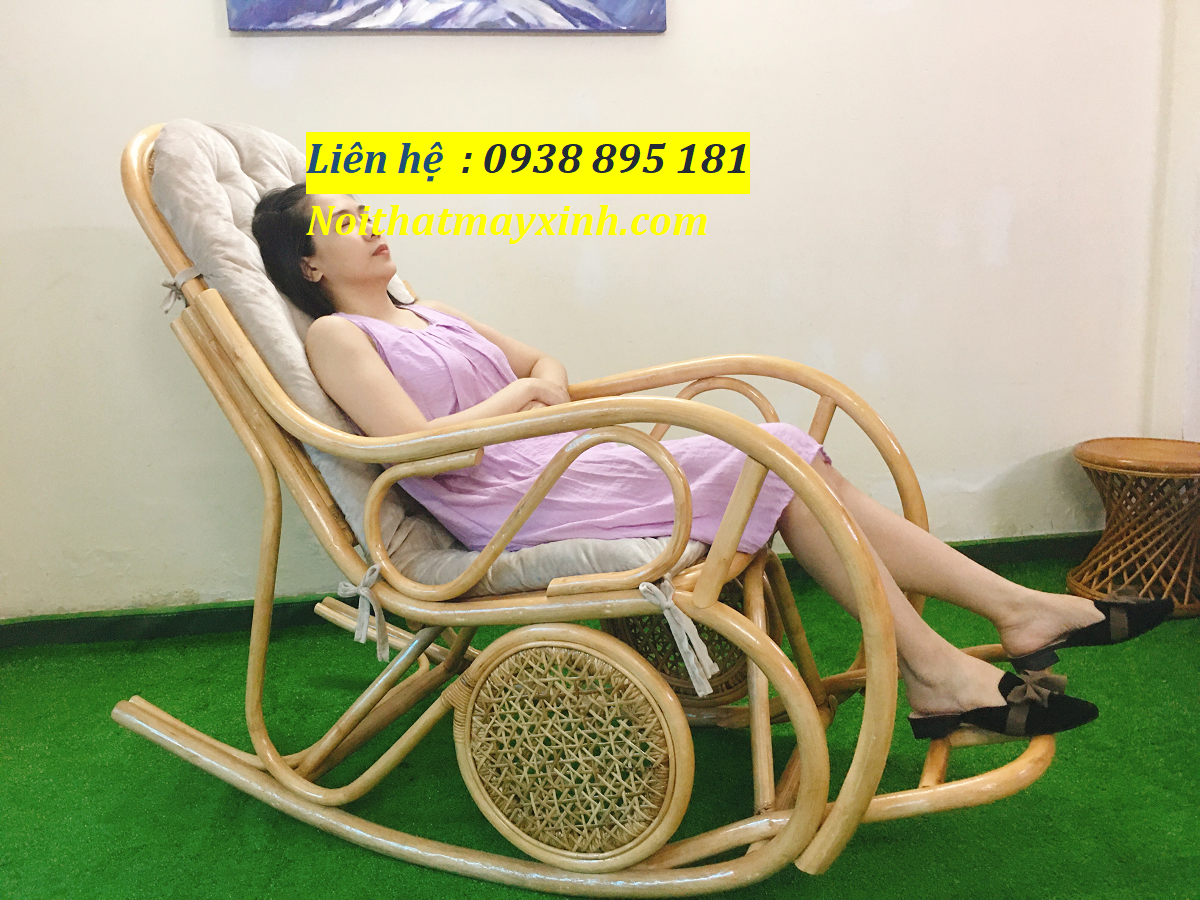 Ghế bập bênh mây tre cao cấp cho người lớn