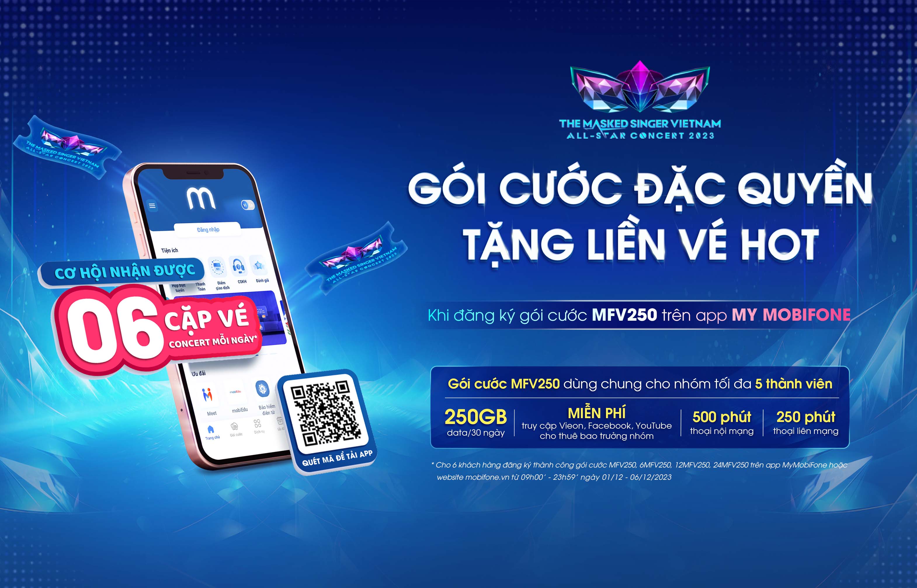 MobiFone tung gói cước MFV250 với liên hoàn deal hot