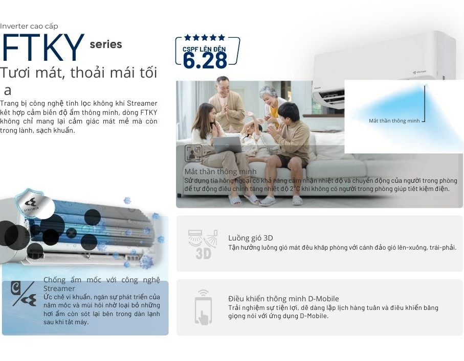 Máy lạnh treo tường Daikin: Lựa chọn hoàn hảo cho không gian hiện đại