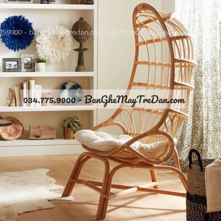 Ghế arm chair mây tự nhiên