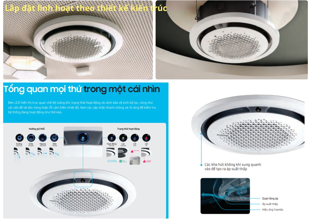 Máy lạnh âm trần Samsung công suất lớn – Làm mát đồng đều