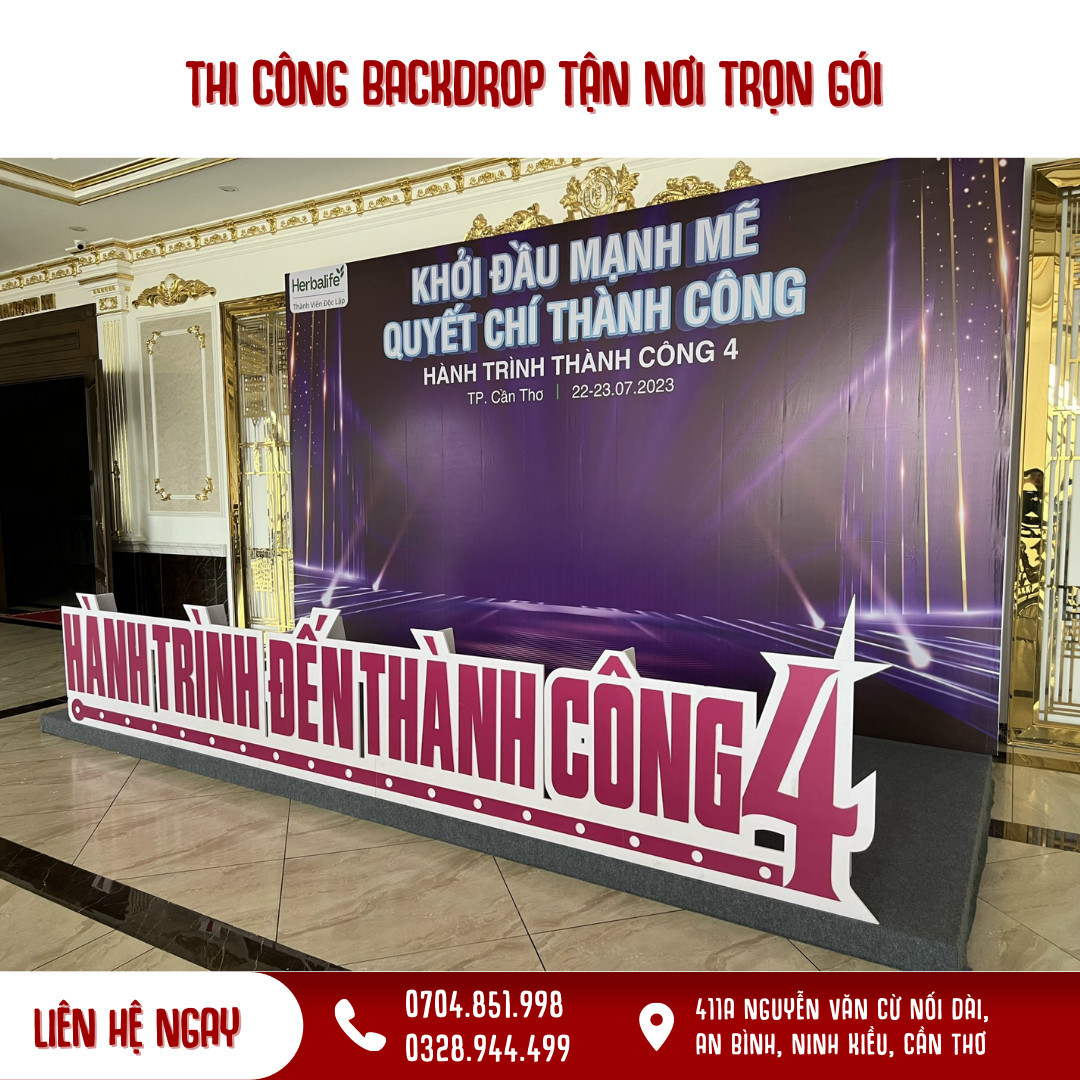 thi công backdrop sự kiện miền tây