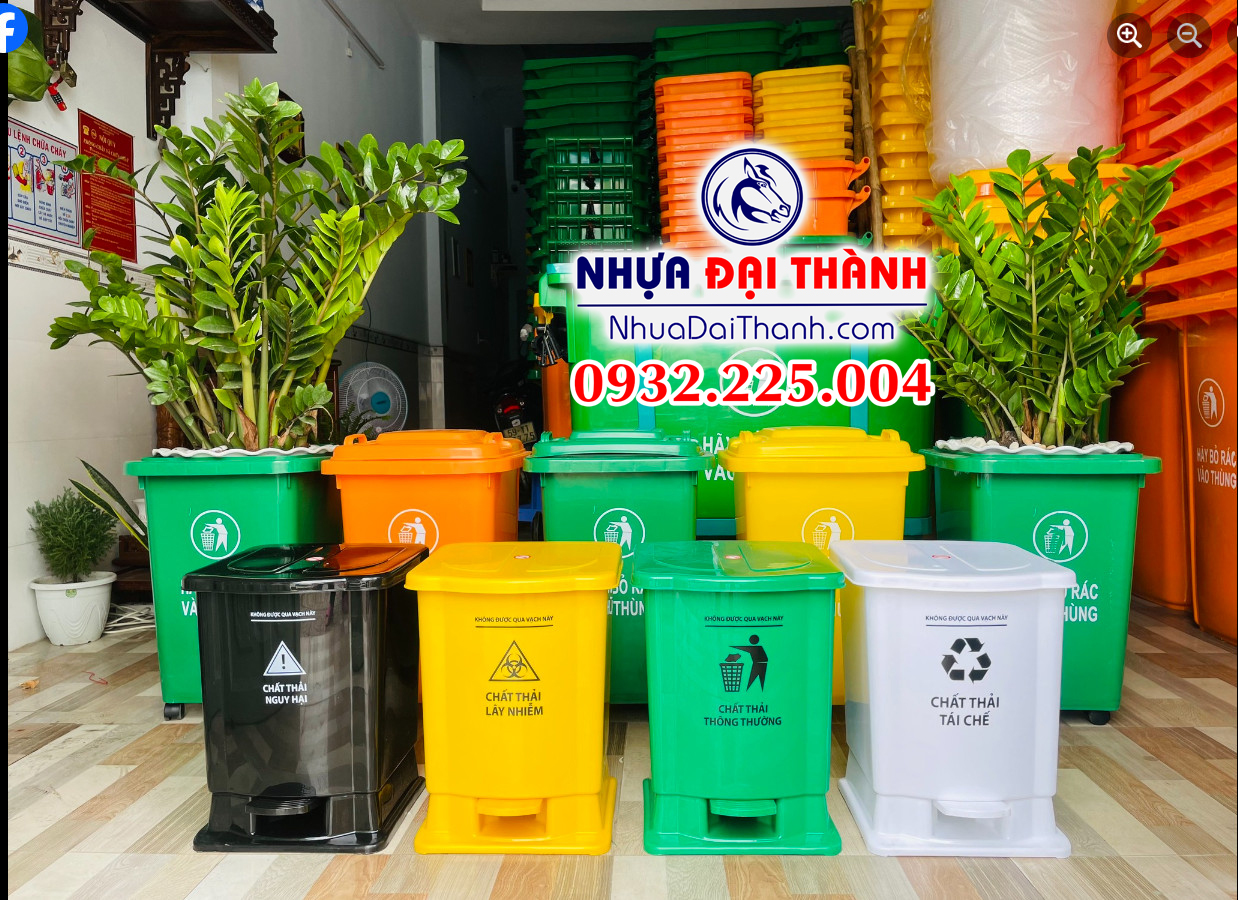 Thùng rác y tế đạp chân tiện dụng nhiều dung tích