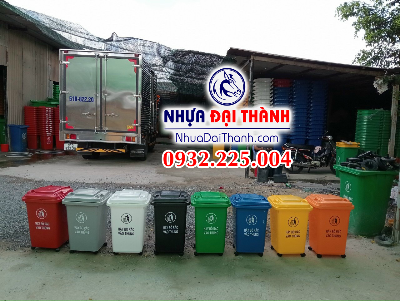 Thùng rác nhựa 60 lít HDPE chất lượng