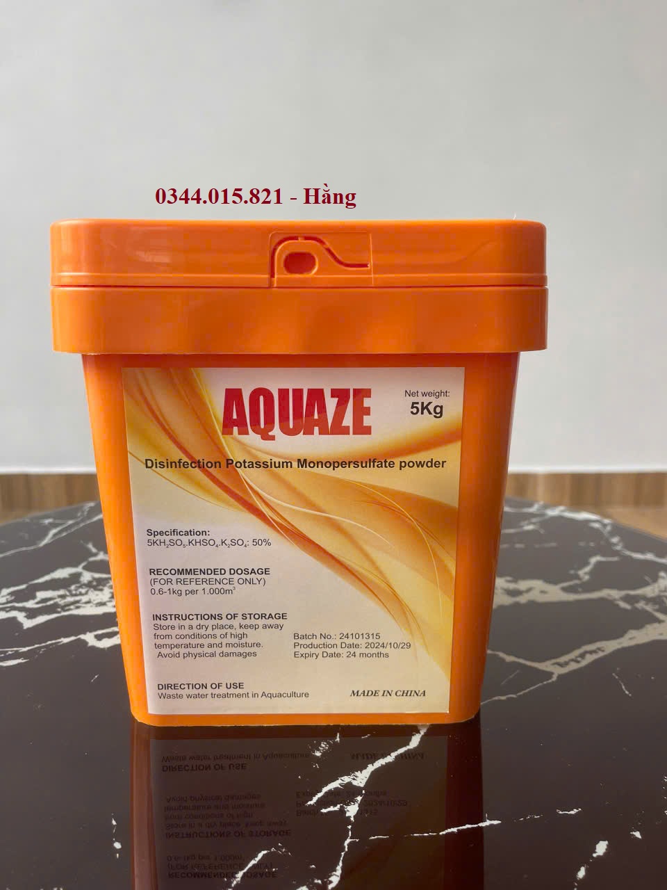 Diệt khuẩn Aquaze, Potasium Monopersulfate, sát trùng an toàn cho ao nuôi