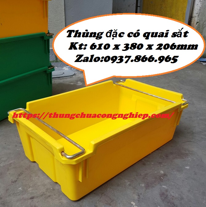 Thùng nhựa nguyên sinh có quai sắt tại Long Biên , giá thùng nhựa, khay