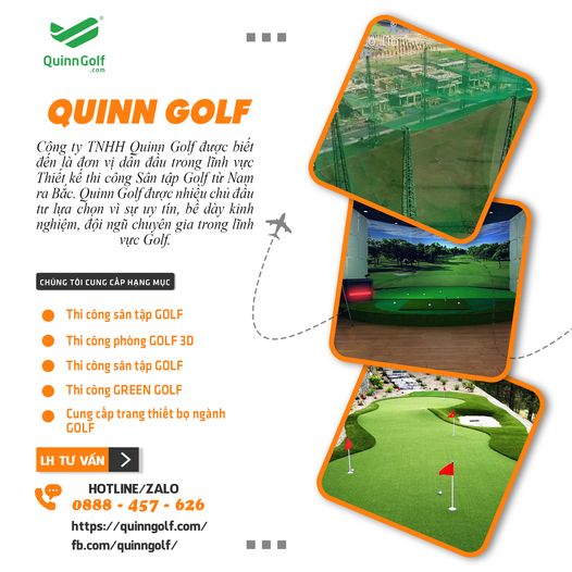 Quinn Golf đơn vị thi công sân tập golf, green golf, golf 3D uy tín