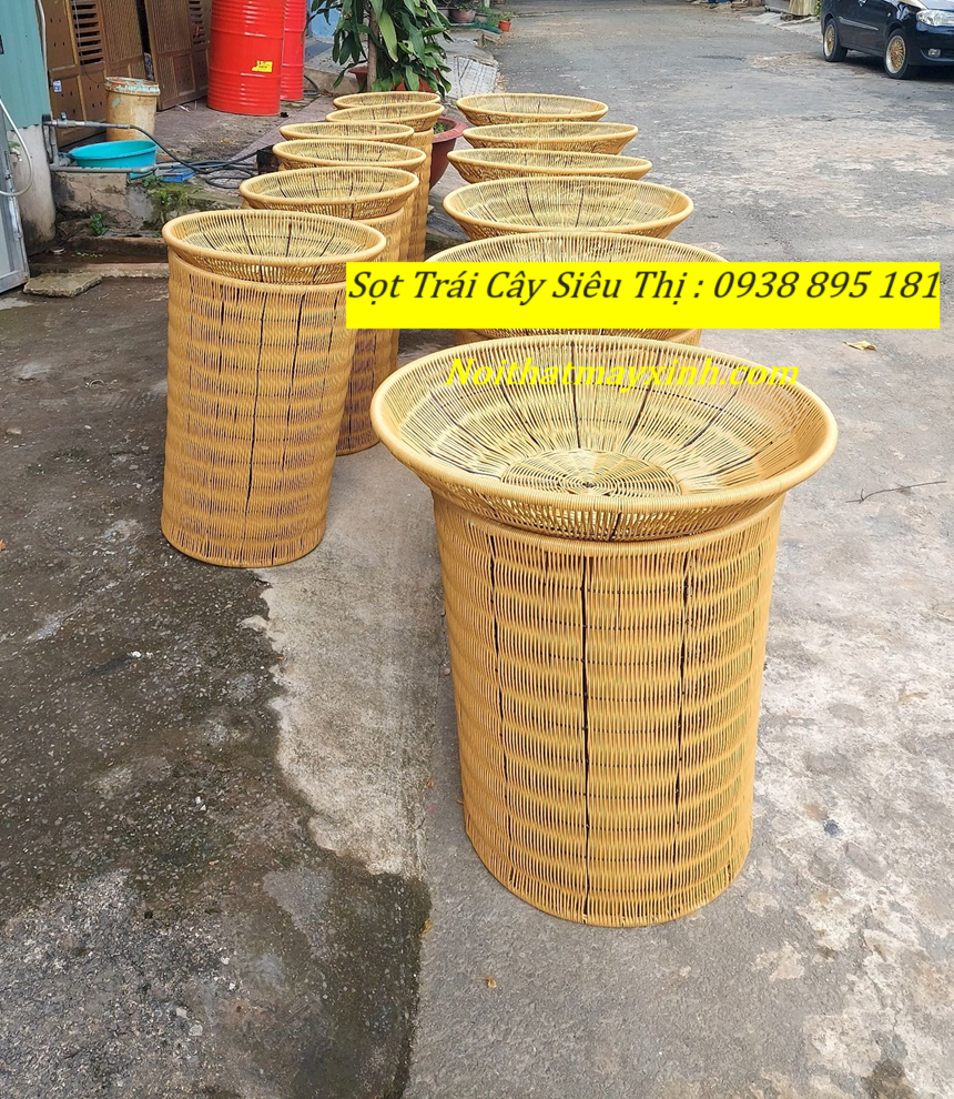 Sọt mây đựng trái cây siêu thị Go