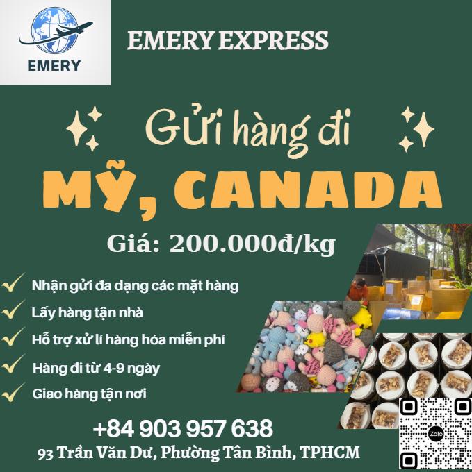 Gửi hàng đi USA, Canada - Emery Express