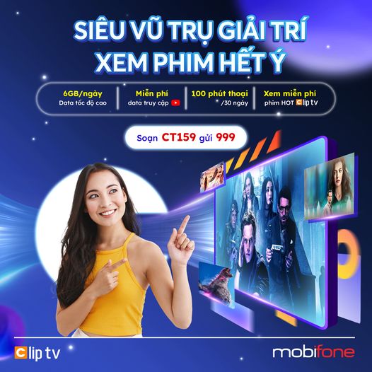 CT159 - Gói cước "hot" nhất MobiFone, nhận ngay 6GB/ngày miễn phí